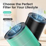 MORENTO 2 Pack MR2566 Genuine Air Purifier Replacement Filter for MR2566 Air Purifier, Pet Dander Version