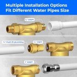 Waterdrop Spin Down Sediment Filter, Backwash Whole House Water Filter System for Well Water, 40-50 Micron, 1" MNPT + 3/4" FNPT + 3/4"MNPT, Traps Sand, BPA Free, WD-RPFK