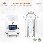 Aquaboon 5 Micron 10 x 2.5 Grooved Sediment Water Filter Replacement for Whole House Filter Cartridge Compatible with AP110, WHKF-GD05, CFS110, 6-Pack