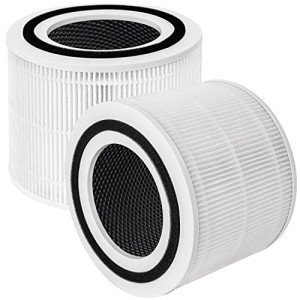 Core 300 Replacement Filter for Levoit Air Purifier Core 300-rf Core 300s, 3-in-1 Pre, H13 True HEPA, Activated Carbon Filtration System, Pack of 2