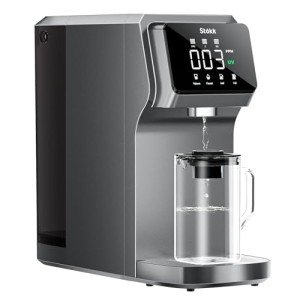 Stokk T1 UV Countertop Reverse Osmosis Water Filter, Carafe Alkaline Boost, 6-Stage RO Filtration System, Home Water Purifier, Reduce TDS PFAS, Gray