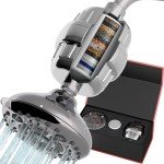 Filtered Shower Head High Pressure Shower Filter Hard Water Filter Remove Chlorine Fluoride Harmful Substances Coconut Shell Activated Carbon Reduce Heavy Metals Other Sediments Vitamin C Aqua Earth