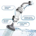 Filtered Shower Head High Pressure Shower Filter Hard Water Filter Remove Chlorine Fluoride Harmful Substances Coconut Shell Activated Carbon Reduce Heavy Metals Other Sediments Vitamin C Aqua Earth