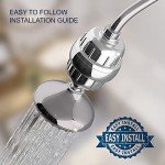 Filtered Shower Head High Pressure Shower Filter Hard Water Filter Remove Chlorine Fluoride Harmful Substances Coconut Shell Activated Carbon Reduce Heavy Metals Other Sediments Vitamin C Aqua Earth
