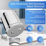 OEMIRY 3.25G Gravity Water Filter System, NSF/ANSI 42&372 Standard, 304 Stainless Steel Countertop System with 3 Carbon Filters and Stand, Reduce 99% Chlorine and Lead