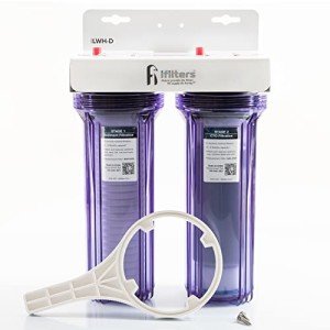 iFilters 2-Stage Whole House Filter System for City and Well Water | Removes Contaminants, Sediment, Chemicals, Chlorine, VOCs, Odor, Taste, Rust, and More | Commercial Grade