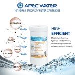 APEC Water Systems FI-KDF85-10BB US Made Iron and Hydrogen Sulfide Reduction Replacement Water Filter, 4.5"x10"