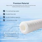 Whole House Water Filter Cartridge Replacement for Well Water, 5 Micron Water Filter 10" x 2.5" String Wound Sediment Water Filter Compatible with AP110, WFPFC4002, CFS110 & 10 inch RO Unit - 6 Pack