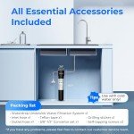 Waterdrop UA-5Y 5 Years Under Sink Water Filter System, Ultra Long Life, Reduces Lead, Chlorine, Bad Taste & Odor, Under Counter Water Filter Direct Connect to Kitchen Faucet