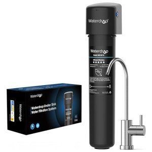 Waterdrop 15UB Under Sink Water Filter, Under Sink Water Filtration System for 2 Years, NSF/ANSI 42 Certified, Reduces PFAS, PFOA/PFOS, Lead, Under Sink Water Filter with Faucet, 16K Gallons