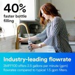 3M Aqua-Pure Under Sink Full Flow Drinking Water Filter System 3MFF100, Sanitary Quick Change, Reduces Particulates, Chlorine Taste and Odor, Cysts, Lead, Select VOCs