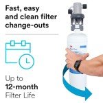 3M Aqua-Pure Under Sink Full Flow Drinking Water Filter System 3MFF100, Sanitary Quick Change, Reduces Particulates, Chlorine Taste and Odor, Cysts, Lead, Select VOCs