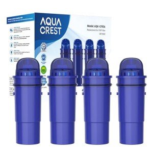 AQUA CREST NSF Certified Filter, Replacement for Pur®, Pur® Plus Pitcher Water Filter, CRF950Z, PPF951K, PPF900Z, DS1811Z, PPT711, PPT111, CR-1100C and All Pur® Pitchers and Dispensers, 4 Packs