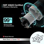 Frizzlife FK99 Under Sink Water Filter System, NSF/ANSI 53&42 Certified, Remove 99.99% Chlorine, Lead, Bad Taste&Odor, Direct Connect, 0.5 Micron, Under Counter Drinking Water Filter