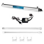 Bluonics Powerful Whole House & Well Water System 55W UV Ultraviolet w/Sediment & CTO Carbon with Solid Blue Housing 2.5"x20" Ideal for Residential and Commercial Use with City/Municipal or Well Water