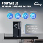 iSpring RCD100HCG Hot & Cold Reverse Osmosis System Countertop, Alkaline RO Water Filter Dispenser, 9 Temperature & 6 Dispensing Volume Options, TDS & Filter Lifespan Monitor, Plug and Play