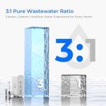 Waterdrop G3P800 Reverse Osmosis System, 800 GPD Fast Flow, NSF/ANSI 42 & 53 & 58 & 372 Certified, 3:1 Pure to Drain, Tankless Under Sink RO Water Filter System, LED Purifier, Smart Faucet