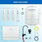 Aquasana SmartFlow™ Reverse Osmosis Water Filter System - High-Efficiency Under Sink RO Removes up to 99.99% of 90 Contaminants, Including Fluoride, Arsenic, Chlorine, and Lead - Matte Black Faucet