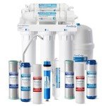 PureDrop RTW5 5 Stage Reverse Osmosis Water Filter System with Faucet and Tank - TDS Reduction Under Sink RO Water Filtration Plus Extra 3 Filters, 50 GPD, White