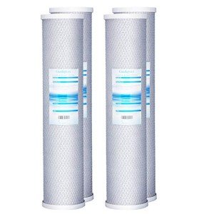 Geekpure 20 Inch Carbon Block Water Filter Reduce Chlorine Taste Odors for Whole House Filtration- 4.5 Inch x 20 Inch -5 Micron