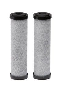 EcoPure EPW2C Carbon Whole Home Replacement Water Filter-Universal Fits Most Major Brand Systems (2 Pack), 2 Count (Pack of 2), Light Gray/Black