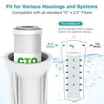 SimPure 5 Micron 10" x 2.5" Whole House Carbon Sediment Water Filter Cartridge Replacement for Home Under-Sink & Countertop Filtration System