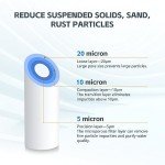 BLUERISE 5 Micron 10" x 2.5" Water Filter Replacement Whole House Sediment Home Water Filter Replacement Cartridge Ro Sediment Filter Easy Installation Fits Any 10" Reverse Osmosis Unit - 6 Pack
