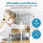 AQUA CREST FXHSC Whole House Water Filter, Replacement for GE® FXHSC, GXWH40L, GXWH35F, American Plumber W50PEHD, W10-PR, Culligan® R50-BBSA, 5 Micron 10" x 4.5", High Flow Sediment Filters, Pack of 2