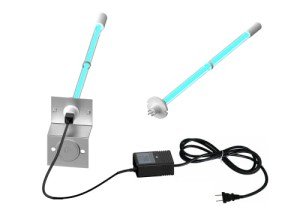 hqtelecom 120V UV Lamp for HVAC Coil Systems (up to 5 tons) with Two (2) 14″ 14W Ultraviolet Bulbs (One Spare Bulb Included)