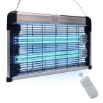 BAIMNOCM UV Light with Ozone 72 Watts (2x36W), UVC Lamp w/Remote Control, Odor and Mold Removal, Ultraviolet Light for Kitchen/Basement/Bathroom Black