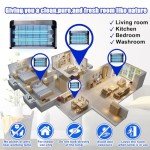 BAIMNOCM UV Light with Ozone 72 Watts (2x36W), UVC Lamp w/Remote Control, Odor and Mold Removal, Ultraviolet Light for Kitchen/Basement/Bathroom Black