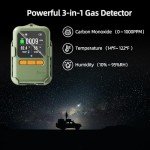 JINGCHEN Portable 3-in-1 Carbon Monoxide detectors air Quality Monitor co Gas Alarm with Temp Humidity-Peak Recording graphs Battery Adjustable Alarm Trigger-Ideal for Travel rv Camping