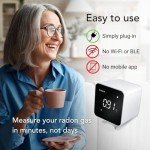 Ecosense EB100 EcoBlu, Home Radon Detector, Capture & Display Results Every 10 Minutes, Short & Long-Term Continuous Monitoring, Easy to Use