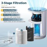 4 Pack KJ80 Replacement Filter, 3-in-1 KJ80 H13 HEPA Filter High Efficiency Air Purifier Filter Replacement for Druiap KJ80 (Not for KJ150 Model Air Purifier), Compared to part# AF3080