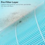 3 Pack MK06 MK01 Filter Replacement Compatible for AROEVE MK01 MK06 MG01JH, and for ToLife TZ-K1, H13 Ture HEPA filter