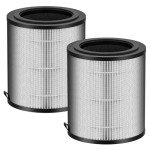 JF100 Replacement Filter Compatible with JF100 Air Purifier, 3-in-1 True HEPA and Activated Carbon Filters, 2 Pack