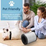 JF100 Replacement Filter Compatible with JF100 Air Purifier, 3-in-1 True HEPA and Activated Carbon Filters, 2 Pack