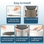 JF100 Replacement Filter Compatible with JF100 Air Purifier, 3-in-1 True HEPA and Activated Carbon Filters, 2 Pack