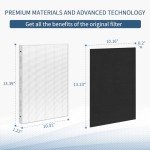 Zouhwaso 3+6 Aera Max 200 HEPA Filter Replacement Compatible with Fellowes AeraMax 190 200 DX55 pur-ifiers True HEPA Air Filter Part# 9287101 9324101, 3x H13 True HEPA and 6x car-bon Pre-Filter