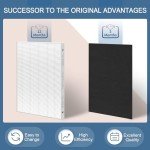 Zouhwaso 3+6 Aera Max 200 HEPA Filter Replacement Compatible with Fellowes AeraMax 190 200 DX55 pur-ifiers True HEPA Air Filter Part# 9287101 9324101, 3x H13 True HEPA and 6x car-bon Pre-Filter
