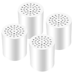 Laicky 4 Pack 20 Stage Shower Filter Universal Replacement Cartridge Hard Water Purifier Removes Chlorine, Heavy Metals, Iron, Other Sediments, Water Softener with High Output