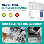 PUR PLUS 30-Cup Water Filter Dispenser with 1 Lead-Reducing PUR PLUS Filter, Dishwasher Safe, Powerful Filtration, Large Capacity with Slim, Space-Saving Design, White (DS1811Z)