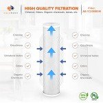 Aquaboon 4.5 x 20 Carbon Block Filter Cartridge Large - 5 Micron Whole House Water Filter Replacement Remove Chlorine Taste Odors Compatible with FC25B, EPM-20BB, CB-BB-20, 155783-43 (1 Pack)
