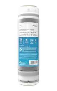 Whirlpool Granular Activated Carbon Replacement Water Filter WHKF-GAC, 10" x 2.5", Reduces Chlorine, Bad Taste & Odor, Use with Home Under Sink Drinking Water Filtration or Reverse Osmosis System