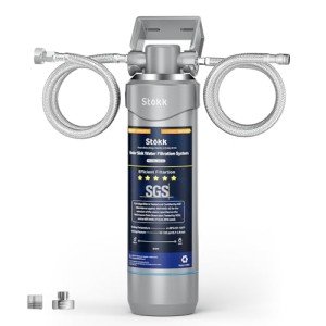 Stokk UC50 Under Sink Water Filter, Reduces Lead, Chlorine, Bad Taste & Odor, 26000 Gallons Under Counter Water Filter Systems Direct Connect to Kitchen Faucet, NSF/ANSI 372& 42& 53