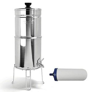 ProOne Big+ Gravity Water Filter System - High Capacity 3-Gallon Polished Stainless Steel NSF Certified Water Filter Dispenser & 1 Filter