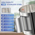 ICEPURE Gravity-fed Water Filter System, 2.35G Stainless-Steel 304 Countertop Filter System with 2 Black Carbon Filters, Providing Clean&Clear&Fresh Water, Used for Camping, RVing, Emergencies, Home