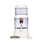 Santevia Gravity Water System Filter | at Home Water Filter That Makes Water Alkaline and Adds Minerals | Chlorine and Fluoride Filter (Countertop Model)