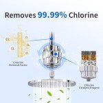 MYWER F2 Shower Filter Head for Hard Water - Premium Filtered Shower Head - Removes 99.99% Chlorine, 100% No Leaks and High Output - Shower Water Filter - Bathroom Shower Filter
