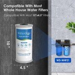 Waterdrop Whole House Water Filter, Iron Filter, Sediment Filter for Well Water, Reduce Manganese, Replacement for Ispring, GE®, Waterdrop, Any 10" x 4.5" Whole House Water Filters System, 5 Micron